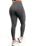 Kit 2 Calças Legging Fitness Detalhe Em Tule