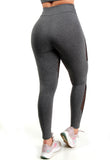 Kit 3 Calças Legging Fitness Detalhe Em Tule