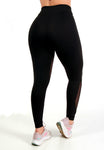 Kit 3 Calças Legging Fitness Detalhe Em Tule