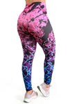 Calça Legging Sublimada Rosa Geométrica