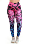 Calça Legging Sublimada Rosa Geométrica