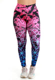 Calça Legging Sublimada Rosa Geométrica