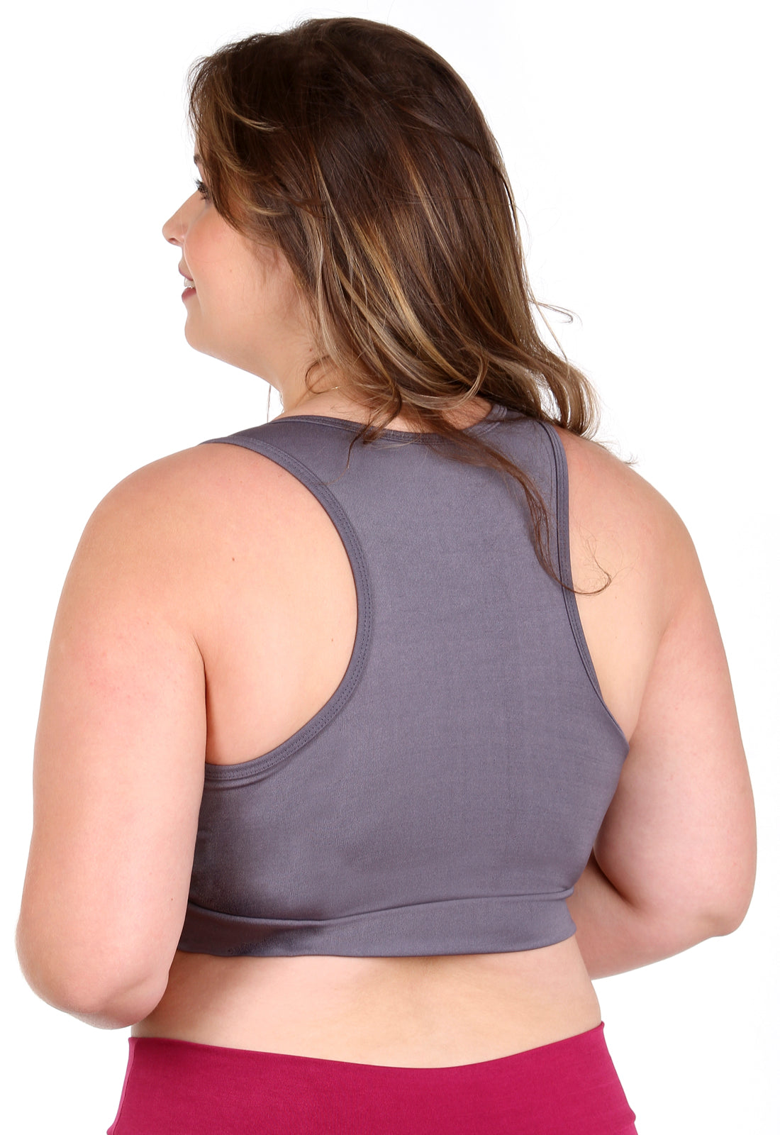 Kit 12 Tops Feminino Fitness Vinho Plus size com  bojo (5240954093719)