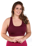 Top Feminino Fitness Vinho Plus size com  bojo (4607689130029) (5240954093719)