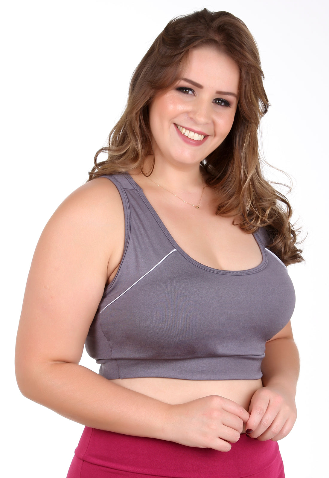 Kit 12 Tops Feminino Fitness Vinho Plus size com  bojo (5240954093719)
