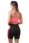 Conjunto Neon Bermuda com detalhe Tela + Top C/bojo (7238771507351)