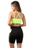 Conjunto Neon Bermuda com detalhe Tela + Top C/bojo (7238751223959)