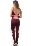 Conjunto fitness  Preta com cortes Verde  (top+calça) (7283307380887)