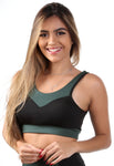 Top com bojo Preto com cortes Verde (7281827217559)