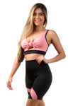 Conjunto fitness Colorido com Nó (top+bermuda) (7283436650647)