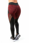 Calça Legging Risca Detalhe em Tule (7055459221655)