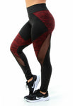 Calça Legging Risca Detalhe em Tule (7055459221655)