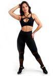 Conjunto Fitness Detalhe Em Tule (calça+top) (7506008408215)