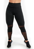 Calça Legging Fitness Detalhe Em Tule (7505995825303)