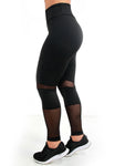 Calça Legging Fitness Detalhe Em Tule (7505995825303)
