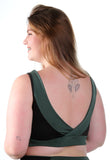 Top com bojo Plus Size Preto com cortes Verde (7284686225559)