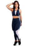 Conjunto Fitness Com Detalhe em Tela (calça+top) (7506345164951)