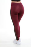 Calça Legging Vinho Com Bolso (4118379233325)