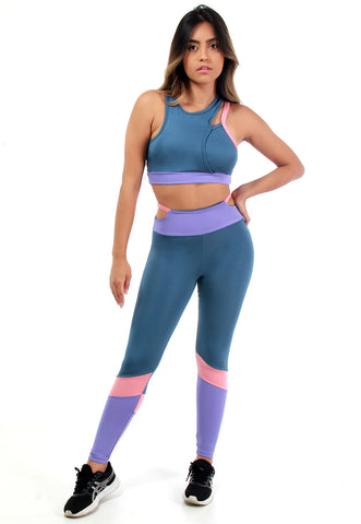 Conjunto Fitness Com Detalhe Vazado (calça+top)
