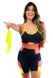 Conjunto Fitness Detalhe Bicolor (bermuda+top)