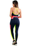 Conjunto Fitness Com Detalhe Bicolor (calça+top)