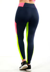 Calça Legging Com Detalhe Bicolor