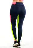 Calça Legging Com Detalhe Bicolor