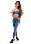 Conjunto Fitness Com Detalhe Bicolor (calça+top)