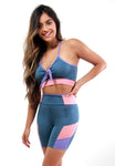 Conjunto Fitness Detalhe Bicolor (bermuda+top)