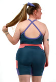 Conjunto Fitness Detalhe Bicolor (bermuda+top) Plus Size