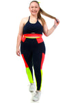 Conjunto Fitness Com Detalhe Bicolor (calça+top) Plus Size