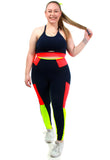 Conjunto Fitness Com Detalhe Bicolor (calça+top) Plus Size