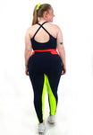 Conjunto Fitness Com Detalhe Bicolor (calça+top) Plus Size