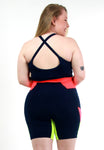 Conjunto Fitness Detalhe Bicolor (bermuda+top) Plus Size