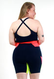 Conjunto Fitness Detalhe Bicolor (bermuda+top) Plus Size