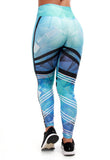 Calça Legging Sublimada Azul Geométrica (7425579417751)