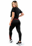 Conjunto Calça Legging Cós Alto Vermelho + Cropped (7046770851991)