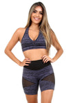 Conjunto Fitness Short  + Top sem Bojo Lilás (6469893882007)