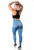Kit 4 Calças Legging Sublimada Fake Jeans (4289301282861)