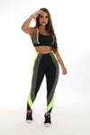 Conjunto Detalhe Em Neon (Calça + Top C/Bojo)