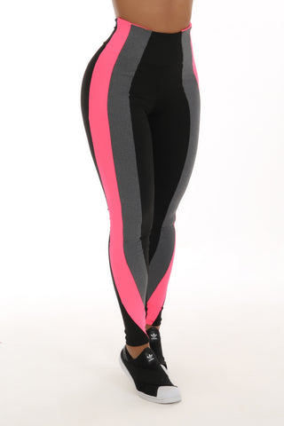 Calça Legging Fitness Detalhe Neon