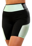 Bermuda Empina Bumbum Preta com recortes Verde (7398818807959)