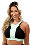 Top c/bojo Preto com recortes Verde (7398871859351)