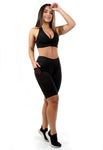 Conjunto Fitness Bermuda Com Bolso + Top sem Bojo Preto (4314617249837)