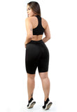 Conjunto Fitness Bermuda Com Bolso + Top sem Bojo Preto (4314617249837)