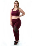 Conjunto Calça Com Detalhe Em Tela + Top C/Bojo Plus Size (6931284590743)