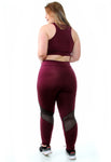 Conjunto Calça Com Detalhe Em Tela + Top C/Bojo Plus Size (6931284590743)