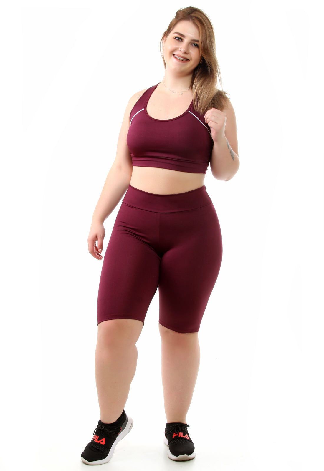 Kit 2 Conjunto Bermuda + Top  Plus Size (6941898571927)