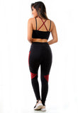 Conjunto Fitness Poliamida com Detalhe e Bolso Calça + Top C/bojo (6931756712087)