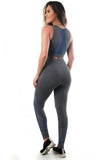 Conjunto Fitness Detalhe Em Tule (calça+top)